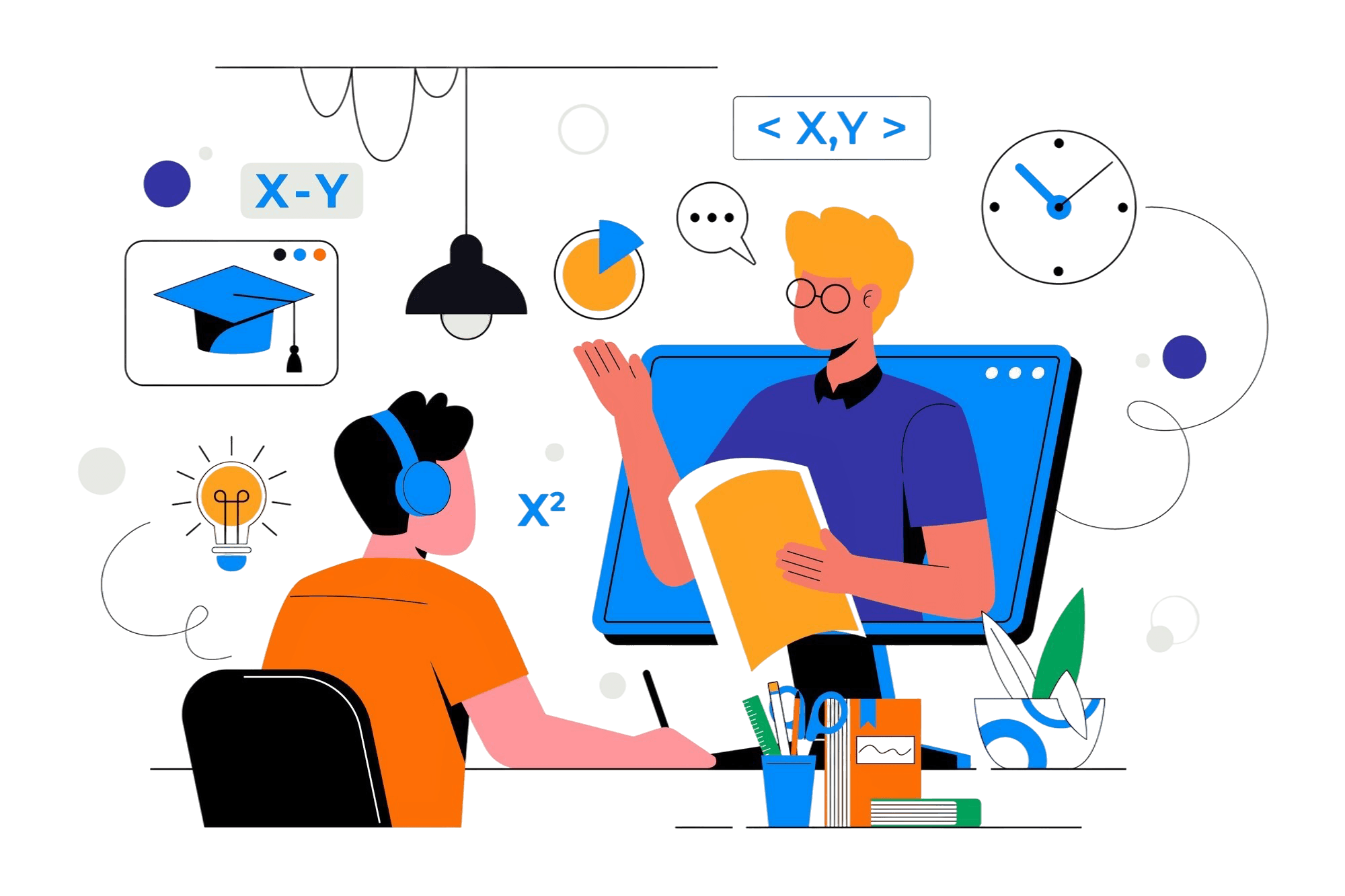 Hodu Academy Interactive Online Tutoring Illustration